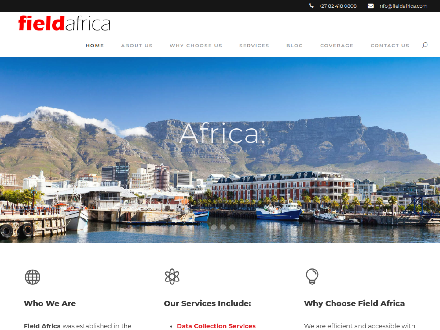 Field Africa website project